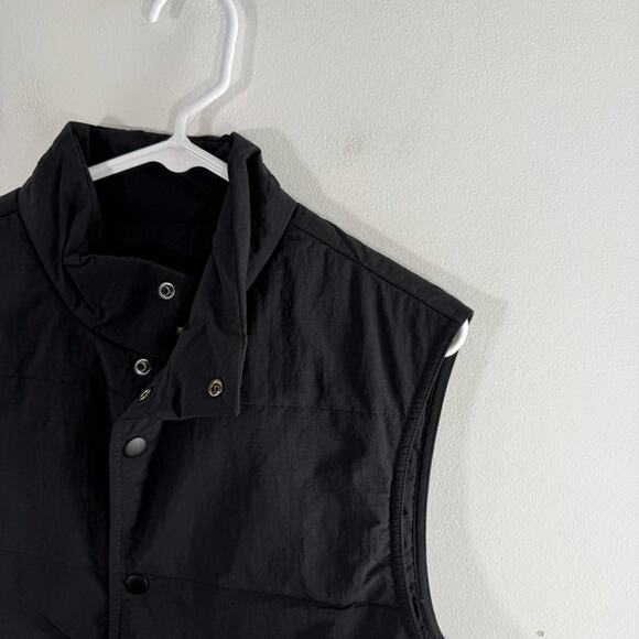 Standard Issue Black Nylon Snap Front Puffer Vest Men Small - Picture 6 of 9